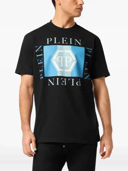 Tricou Philipp Plein cu imagine negru