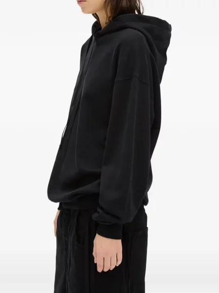 Hanorac cu glugă Ann Demeulemeester cu cordon negru