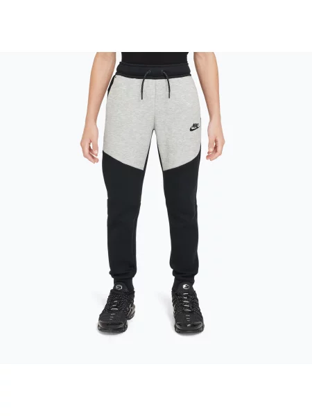 Gyerek nadrág Nike Sportswear Tech Fleece black/dark grey heather/black/black. Méret: fekete