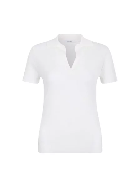 Polo Max Mara wełniane prążkowane białe