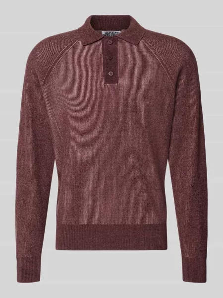 Sweter o kroju regular fit z kołnierzykiem polo Jake*s Studio Men