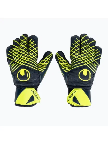UHLSPORT Športové rukavice Prediction Supersoft námornícka modrá / žltá biela