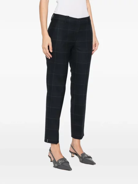 Pantaloni Marella în carouri negru