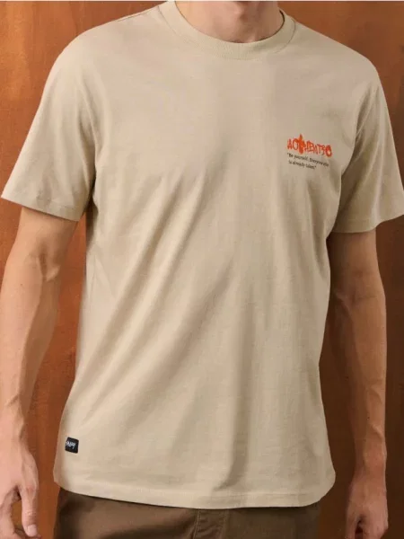 Sinsay Koszulka z napisem beżowy