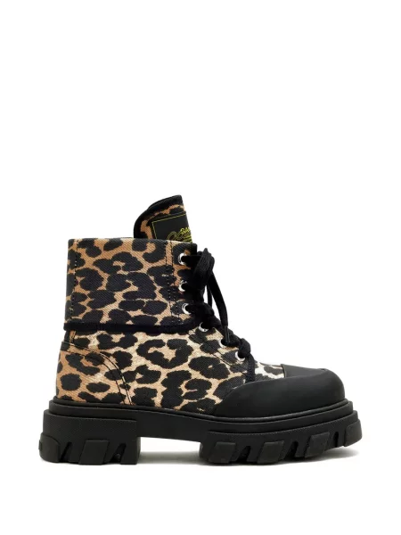 Botine Ganni cu imagine cu model leopard