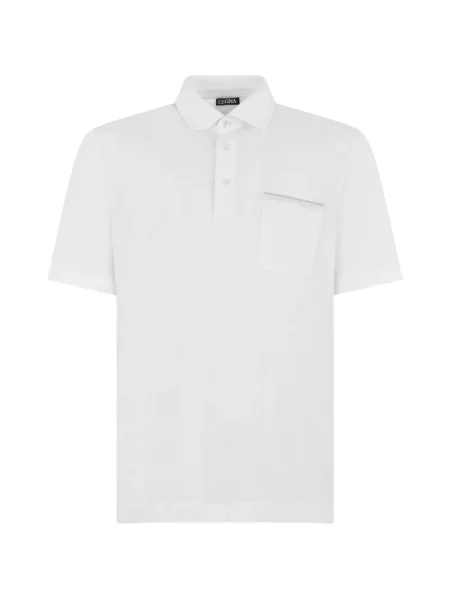 Tricou polo Zegna alb