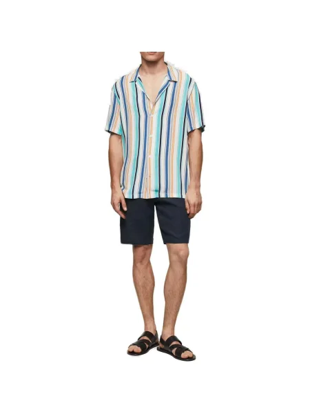 Cămașă Mango cu dungi albastru