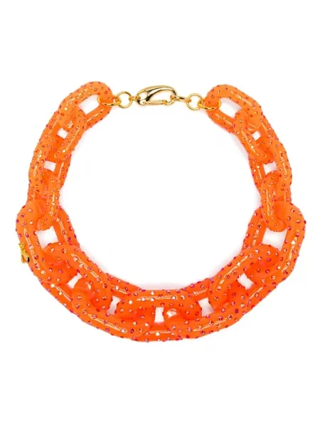 Кристал колие Patrizia Pepe оранжево