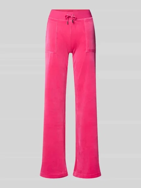 Spodnie dresowe z niskim stanem z elastycznym pasem model ‘LAYLA’ Juicy Couture różowe