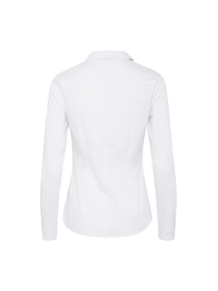 Koszula Ichi z długim rękawem popelinowa biała