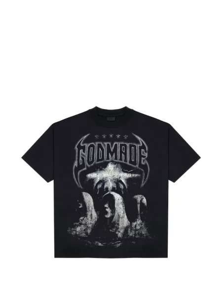Тениска Godmade с принт черно