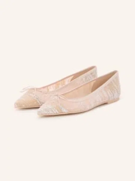 Pretty Ballerinas Baleriny Ella Z Brokatową Nicią beige beżowe