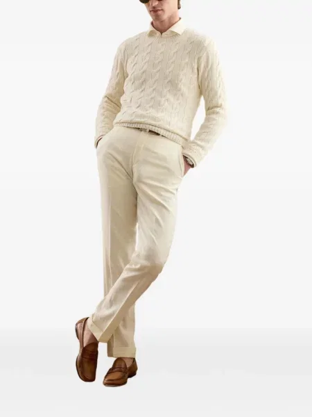 Πουλόβερ Ralph Lauren Purple Label κασμίρ λευκό
