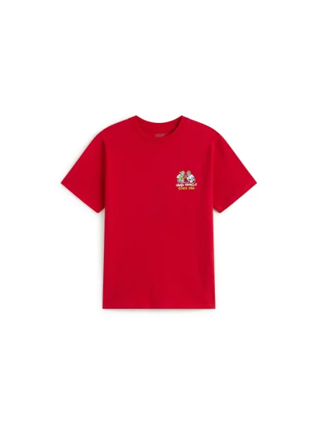 VANS Tricou Checker Bros verde măr / sângeriu / negru alb