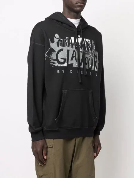 Hoodie Diesel μαύρο