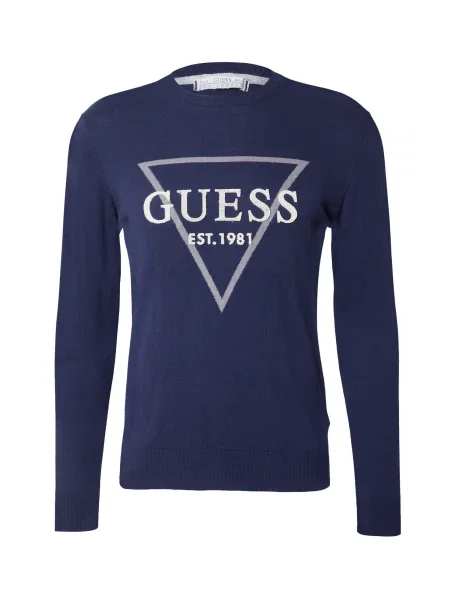 Guess Pulover Bleumarin bej