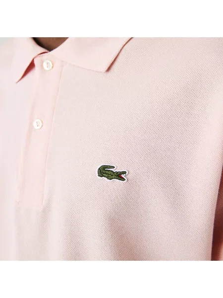 Lacoste Koszulka Polo Oryginał Petit Piqué różowa