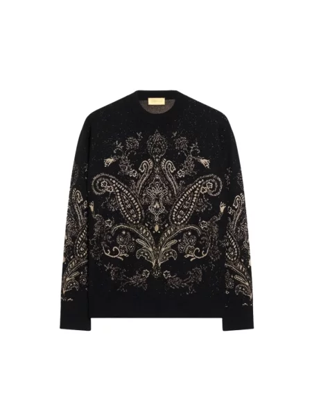 Sweter Momoni wełniany czarny