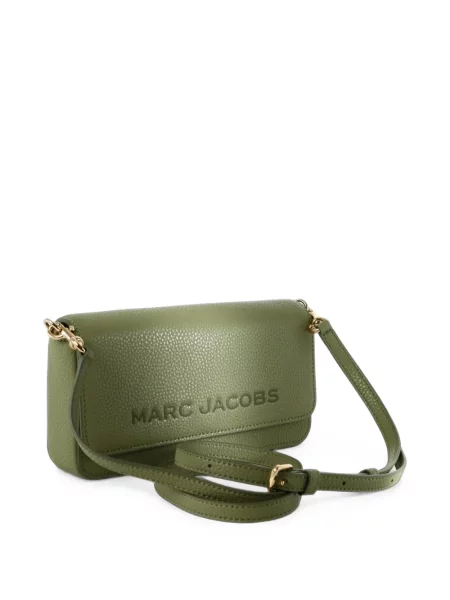 Colier Marc Jacobs din piele cu autograf verde