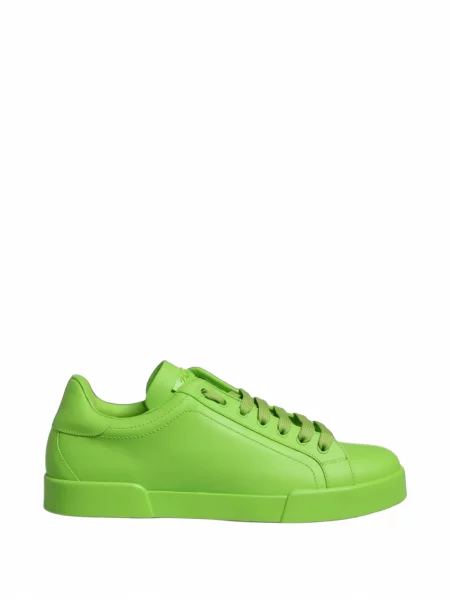 Sneakerși Dolce & Gabbana Portofino din piele verde