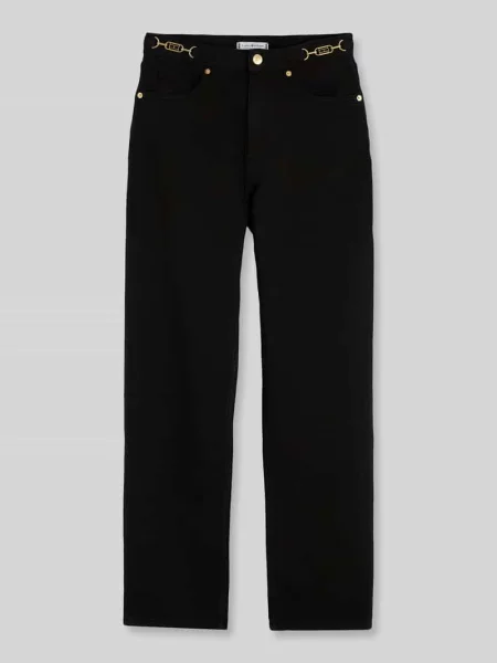 Jeansy o kroju tapered z czystej bawełny Tommy Hilfiger czarny