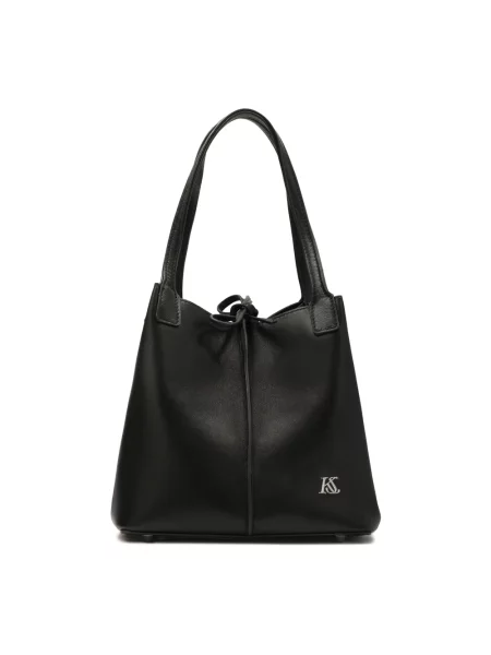 Warstwowa torebka skórzana Kazar Studio skórzana czarna