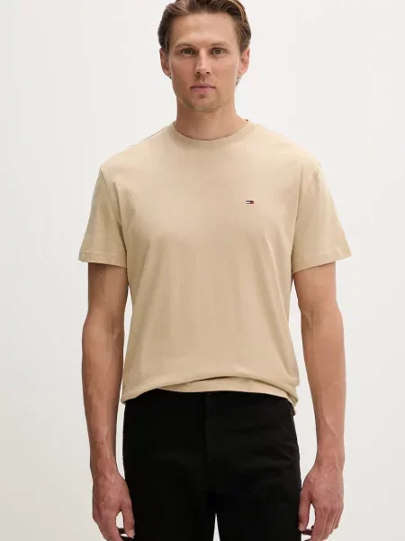 Tommy Jeans Oversize majica kratkih rukava za muškarce od pamuka bež