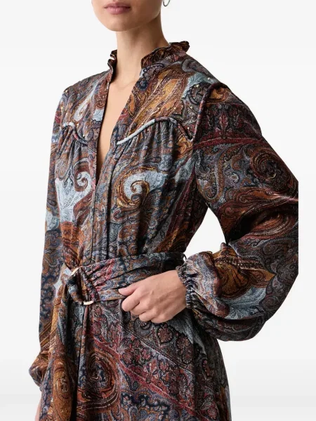 Μίντι φόρεμα Lola_casademunt με σχέδιο paisley μπλε