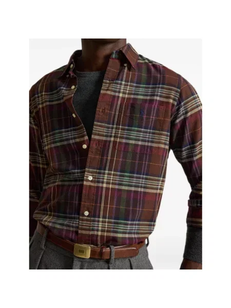 Koszula Polo Ralph Lauren casual brązowa