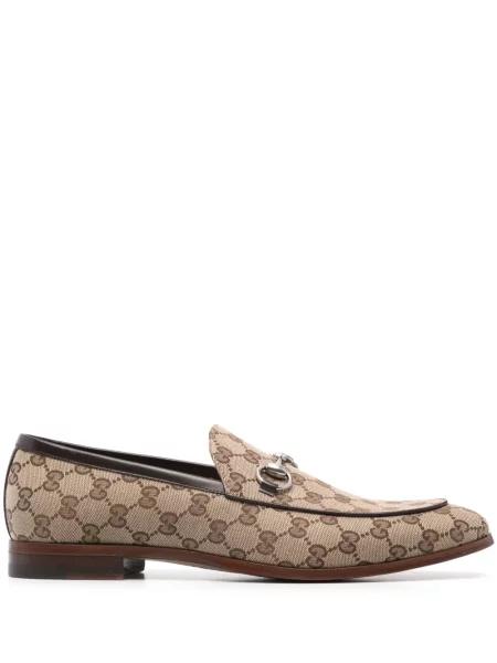 Pantofi loafer Gucci din canvas