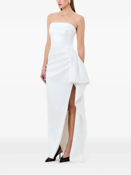 Rochie Nicholas drapată de costum alb