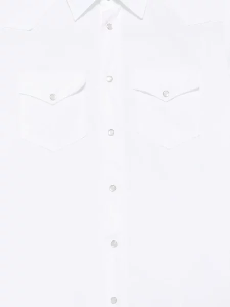 Риза Alessandro Gherardi джобове на ръкавите бяло