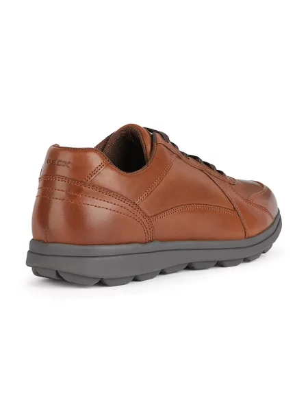 Geox U SPHERICA sneakersy skórzane brązowe