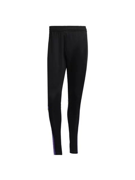 ADIDAS PERFORMANCE Sportovní kalhoty Squadra svítivě zelená / lenvandulová / černá bílá