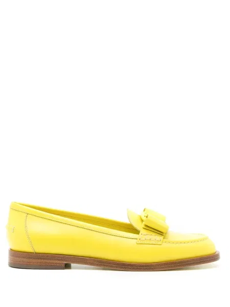 Pantofi loafer Ferragamo cu funde galben