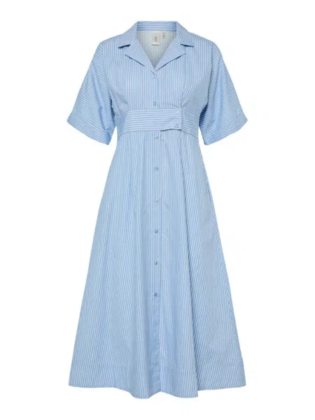 YAS Rochie tip cămașă Astor albastru