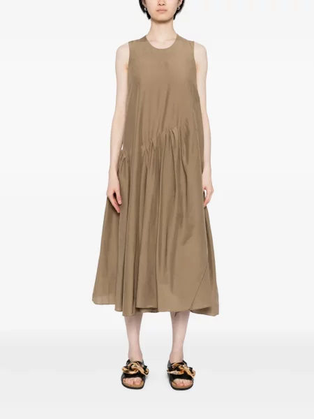 Rochie Jnby plisată de costum maro