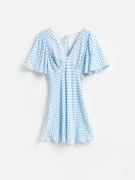 Reserved Rochie cu buline albastru-deschis albastru