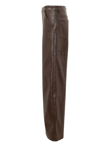 Pantaloni Msgm din piele maro