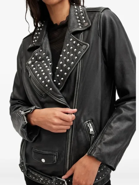 Gulerat geacă Allsaints cu tepi negru