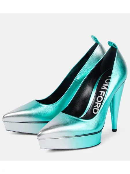 Pantofi cu toc Tom Ford din piele cu platformă