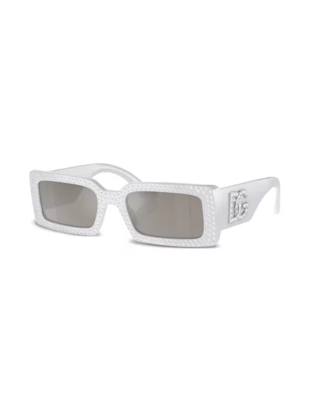Saulės akiniai Dolce & Gabbana Eyewear su kristalais pilka