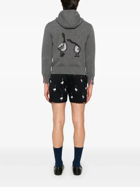 Hanorac cu glugă Thom Browne gri