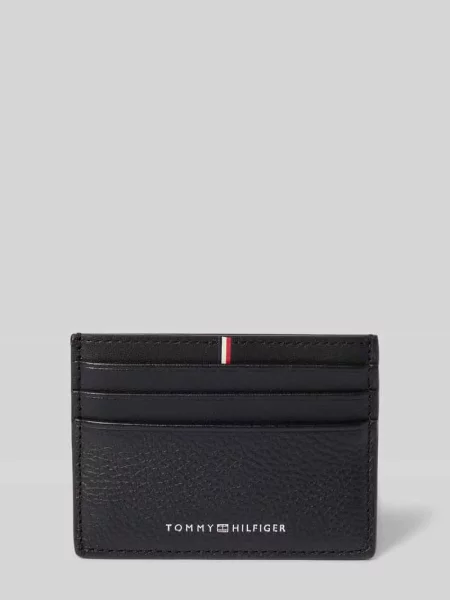 Tommy Hilfiger etui na karty skórzane czarny