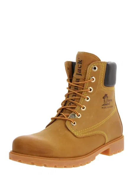 Šněrovací retro kotníkové boty Panama Jack hnědé