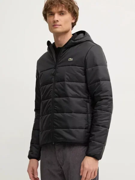 Яке LACOSTE Water-Repellent Quilted Puffer Jacket Black/ Black L черно