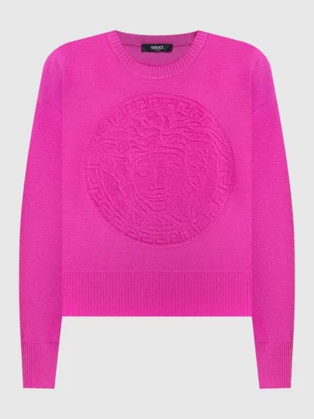 Джемпер з вовни і кашеміру Versace рожевий