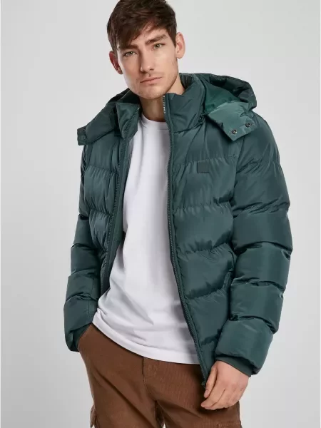Urban Classics Geacă de iarnă verde pin alb