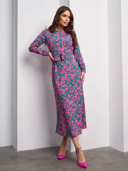 Сукня міді ISSA Plus зелений