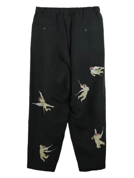 Raštuotos kelnės Yohji Yamamoto juoda
